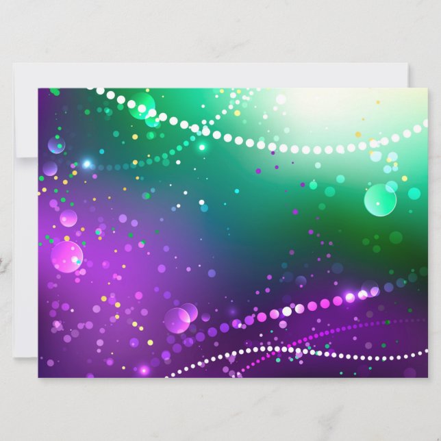 Mardi Gras Festive Lila Background Meddelande (Framsida)