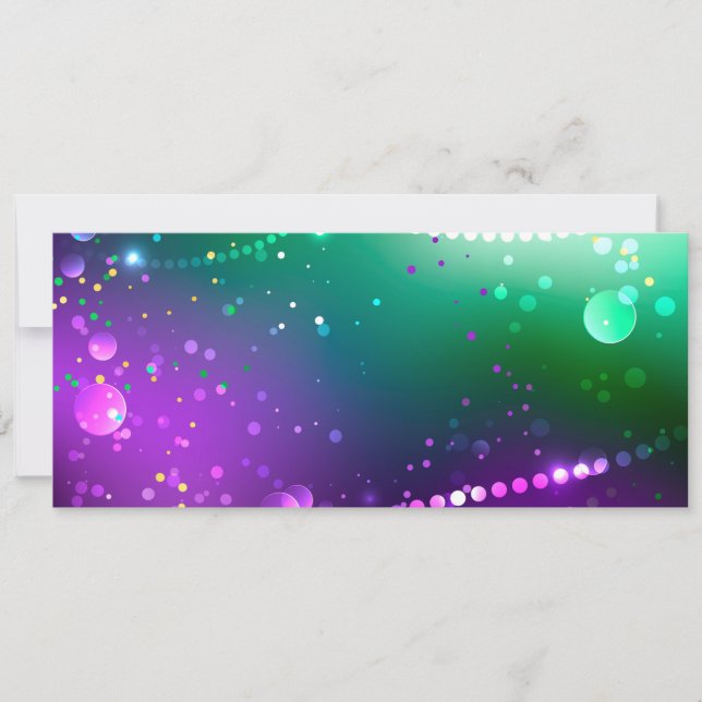 Mardi Gras Festive Lila Background Meddelande (Framsida)