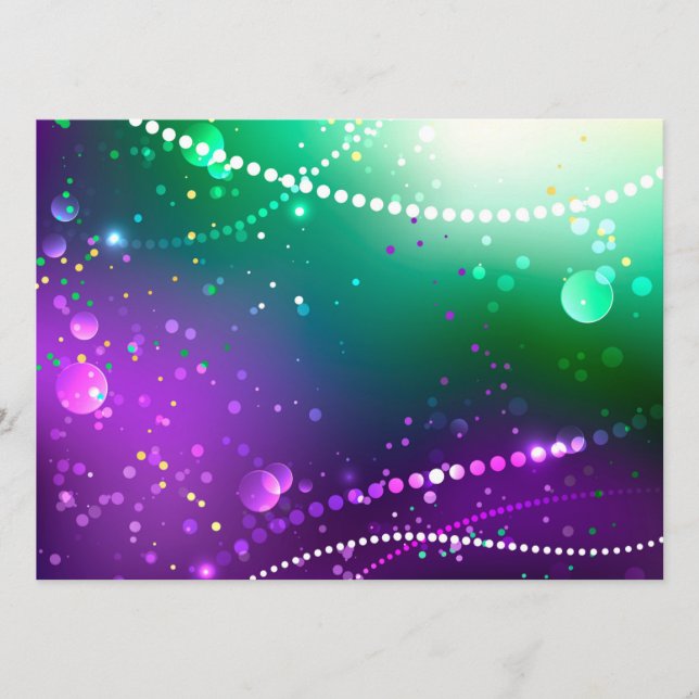 Mardi Gras Festive Lila Background Meny (Framsida)