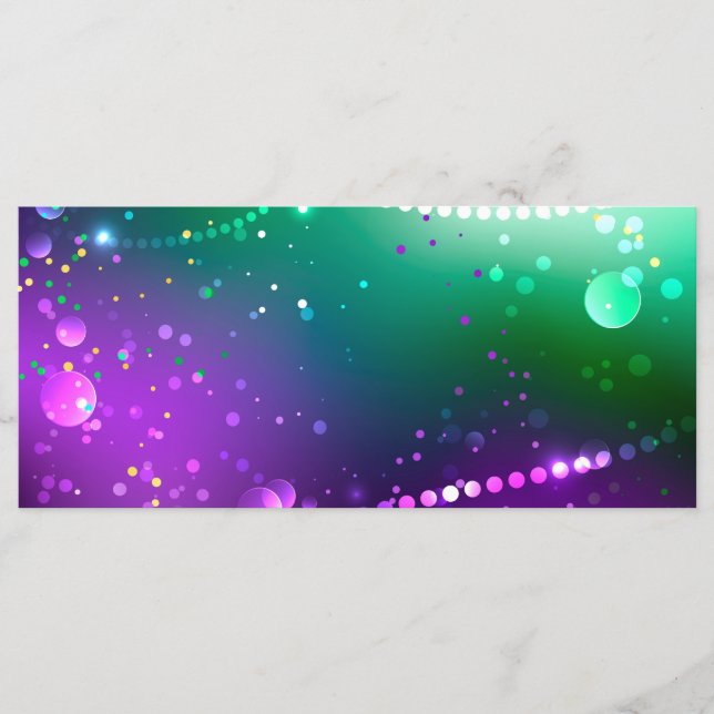 Mardi Gras Festive Lila Background Meny (Framsida)