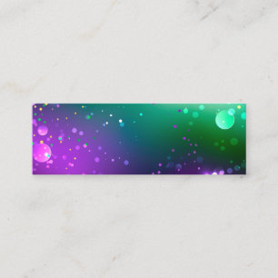 Mardi Gras Festive Lila Background Mini Visitkort