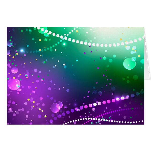 Mardi Gras Festive Lila Background OBS Kort (Framsidan Horizontal)