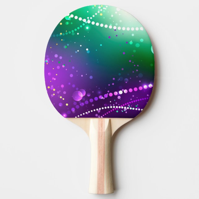 Mardi Gras Festive Lila Background Pingisracket (Framsidan)