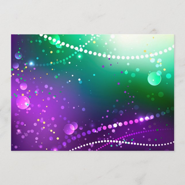 Mardi Gras Festive Lila Background Program (Framsida)