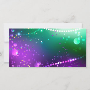 Mardi Gras Festive Lila Background Spara Datumet
