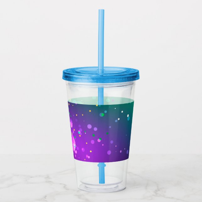 Mardi Gras Festive Lila Background Take Away Mugg (Framsida)