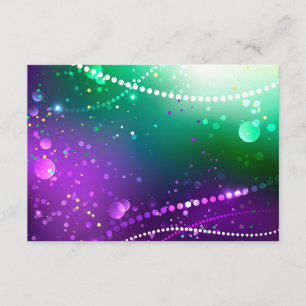 Mardi Gras Festive Lila Background Tilläggskort
