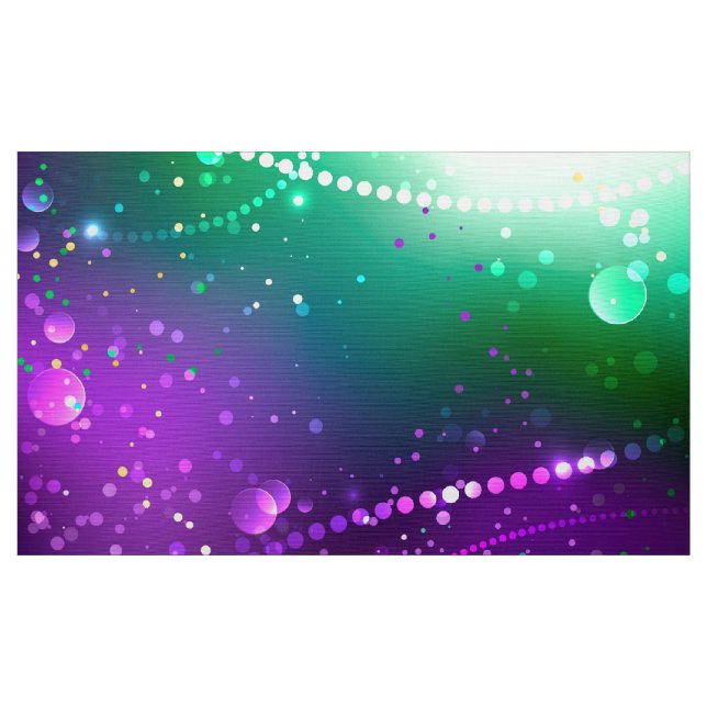 Mardi Gras Festive Lila Background Tyg (Yard)