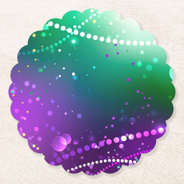 Mardi Gras Festive Lila Background Underlägg Papper (Framsida)