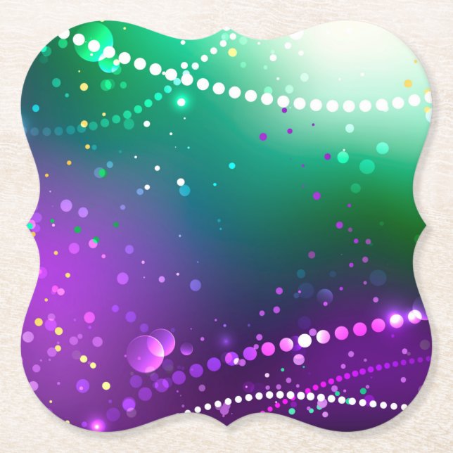 Mardi Gras Festive Lila Background Underlägg Papper (Framsida)