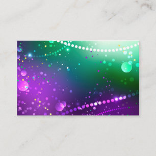 Mardi Gras Festive Lila Background Visitkort