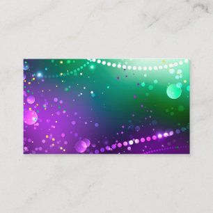 Mardi Gras Festive Lila Background Visitkort