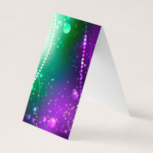 Mardi Gras Festive Lila Background Visitkort