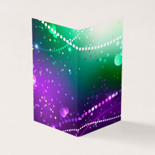 Mardi Gras Festive Lila Background Visitkort