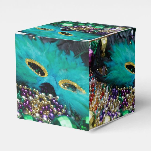 Mardi Gras Festive Party Favor Anpassningsbar Gift Presentaskar (Framsidan Sidan)