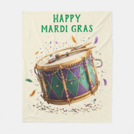 Mardi Gras-festlig trumma Fleecefilt