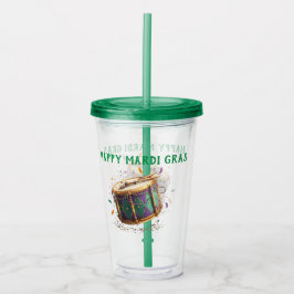 Mardi Gras-festlig trumma Take Away Mugg