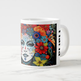 Mardi Gras-festmask I Behöver Massor av Kaffe Jumbo Mugg