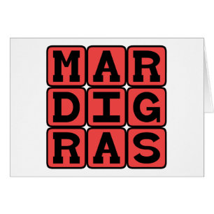 Mardi Gras, Fettisdagen Hälsningskort
