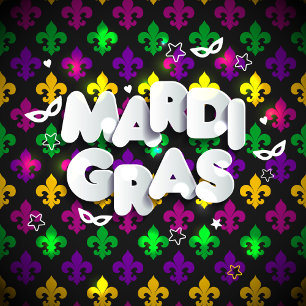 Mardi Gras-firande Fyrkantigt Klistermärke