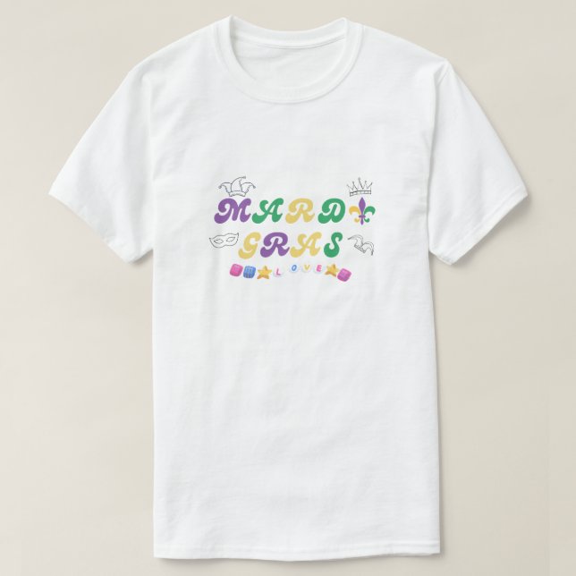 Mardi Gras-firande kärlek T Shirt (Design framsida)