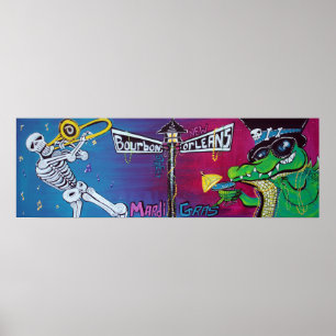 Mardi Gras firandeaffisch Poster