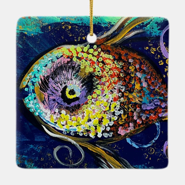 Mardi Gras Fish Ornament (Baksida)