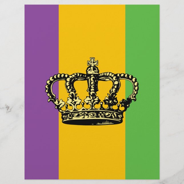 Mardi Gras Flagga Krona (Framsida)
