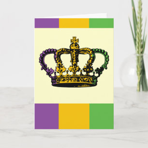 Mardi Gras flaggakrona Kort