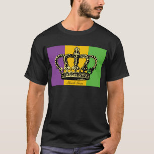 Mardi Gras flaggakrona T Shirt