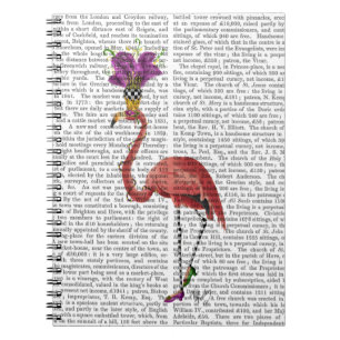 Mardi Gras Flamingo Fullt Anteckningsbok