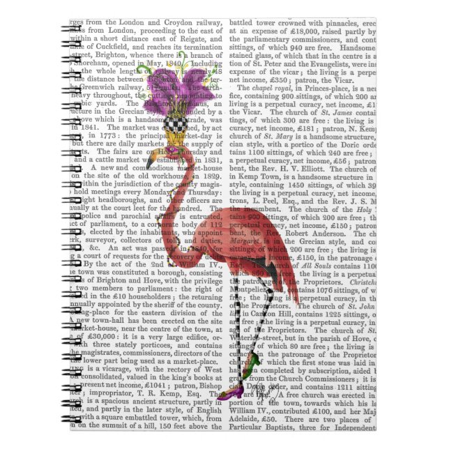 Mardi Gras Flamingo Fullt Anteckningsbok (Framsidan)