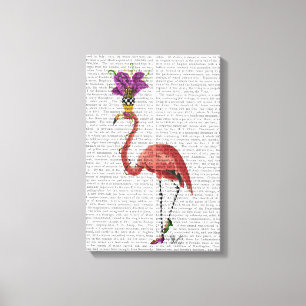 Mardi Gras Flamingo Fullt Canvastryck