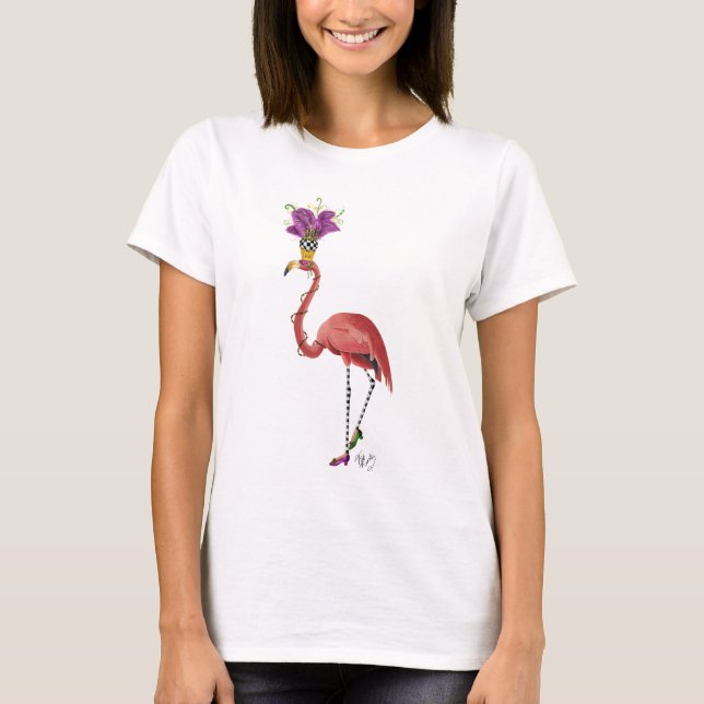 Mardi Gras Flamingo Fullt Tröja (Framsida)