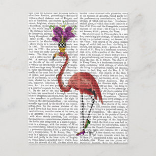 Mardi Gras Flamingo Fullt Vykort