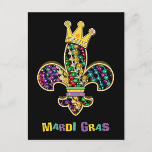 Mardi Gras Fleur Celebrate Vykort
