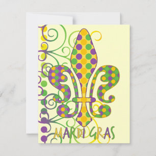 Mardi Gras Fleur de Dots