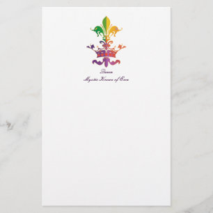 Mardi Gras Fleur de Kröna Brevpapper