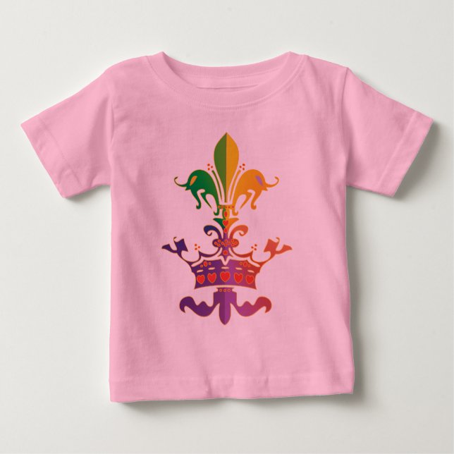 Mardi Gras Fleur de Kröna T-shirt (Framsida)