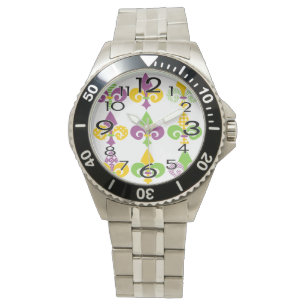 Mardi Gras Fleur de Lis Armbandsur