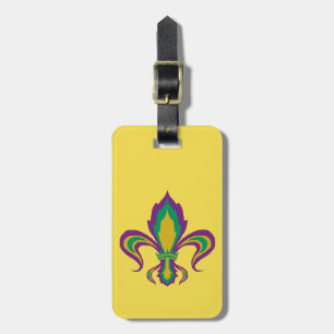 Mardi Gras Fleur De Lis Bagagebricka