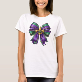 Mardi Gras Fleur-de-Lis Bow T Shirt