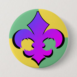 Mardi Gras | Fleur De Lis Buttons Knapp