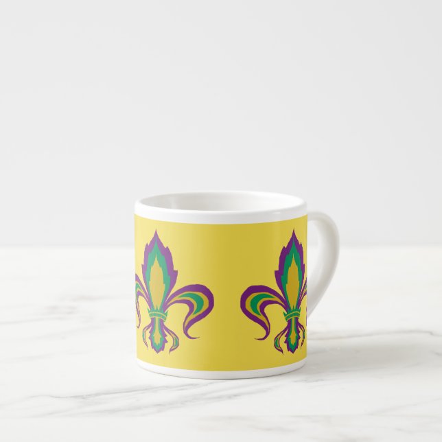 Mardi Gras Fleur De Lis Espressomugg (Framsida höger)