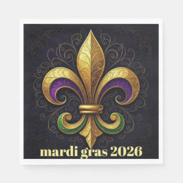 Mardi Gras Fleur de Lis-fest Pappersservett