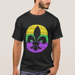 Mardi Gras Fleur de Lis för karnival Firande T Shirt