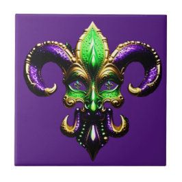 Mardi Gras Fleur De Lis Kakelplatta