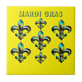 Mardi Gras Fleur De Lis Kakelplatta