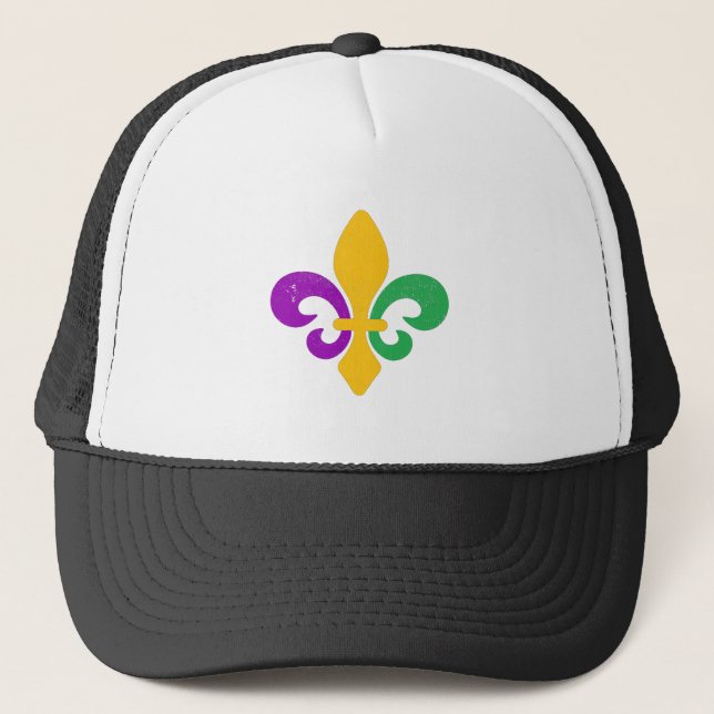 Mardi Gras Fleur De Lis Keps (Framsida)