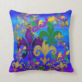 Mardi Gras Fleur de lis-kudde Kudde
